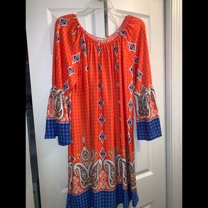 Lovely dress or tunic 38” long in bold colors